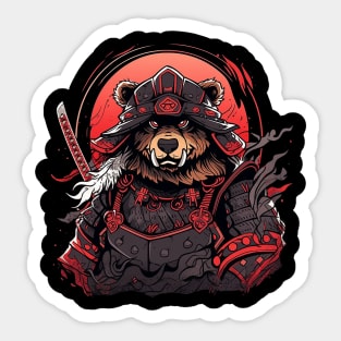 samurai bear Sticker